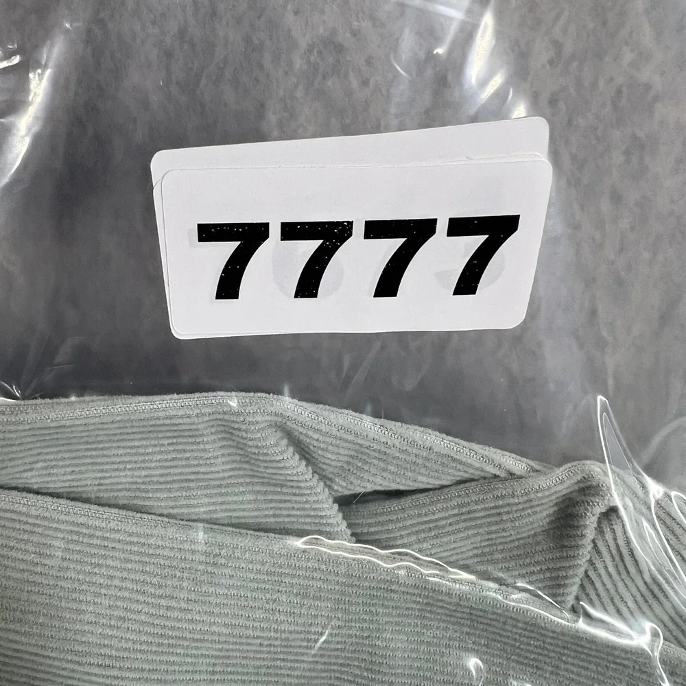 Wrap London Corduroy Ruffle Blouse Women Size 12 Green Long Sleeve Pleated EUC - Picture 6 of 6